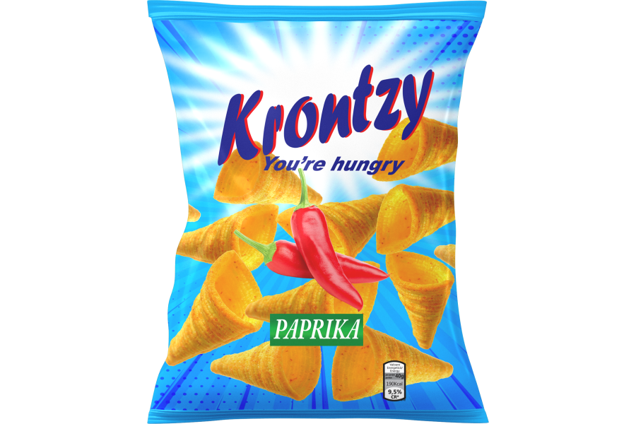 Krontzy cu aroma de paprika 40g