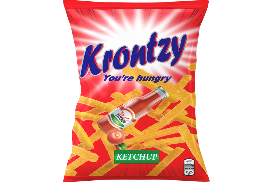 Krontzy cu aroma de ketchup 40g